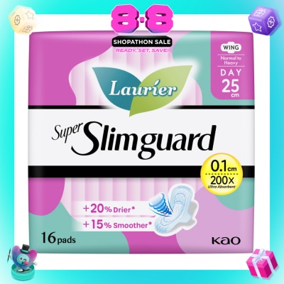 LAURIER - Super Slimguard Day Wing Sanitary Pad 25cm 16s
