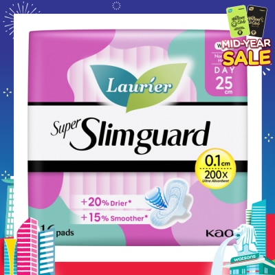 LAURIER Super Slimguard Day Wing Sanitary Pad 25cm 16s