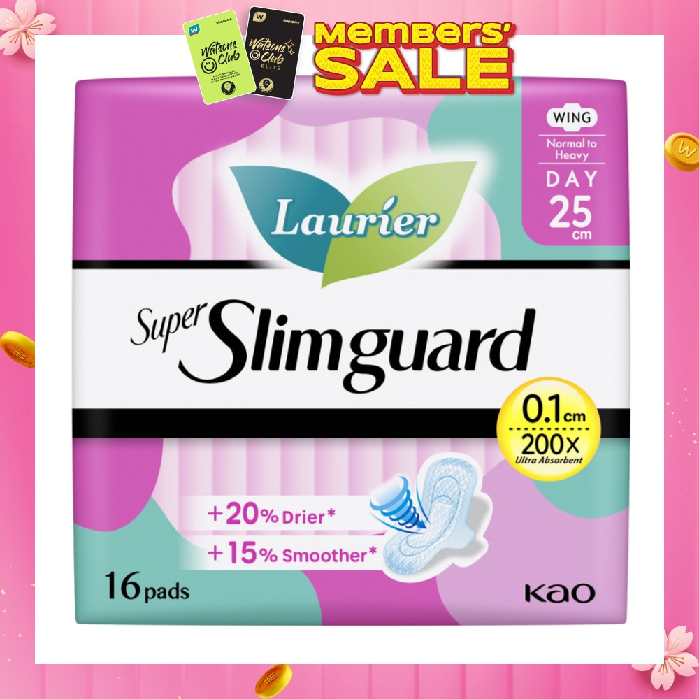 Super Slimguard Day Wing Sanitary Pad 25cm 16s