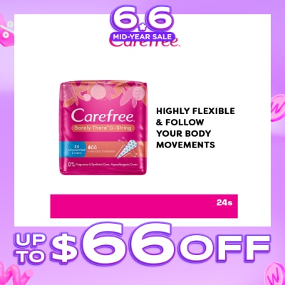 CAREFREE - Barely There G-string Unscented Panty Liners 24s