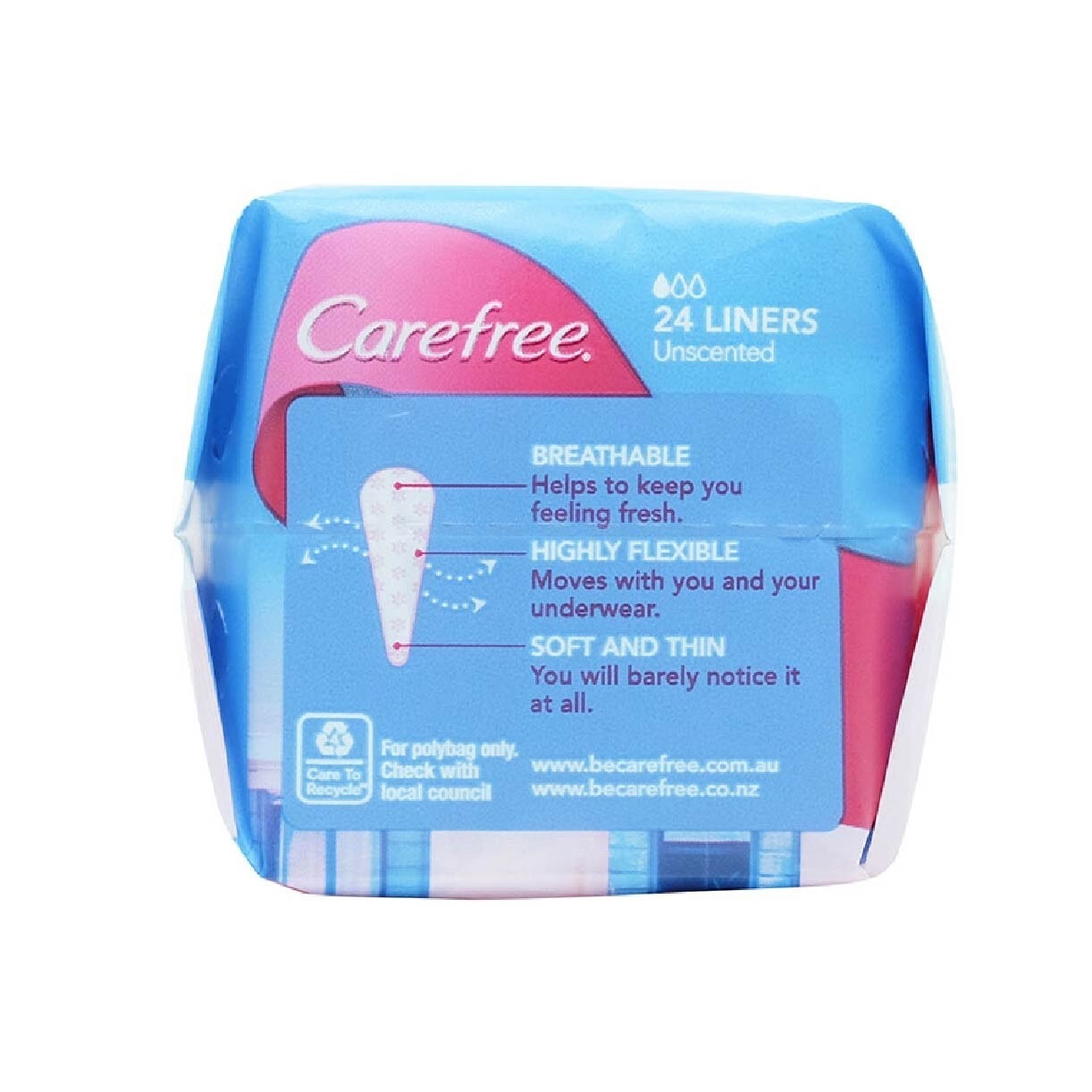 Barely There G-string Unscented Panty Liners 24s