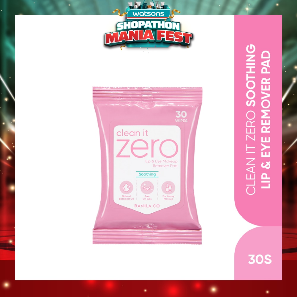 Clean it Zero Soothing Lip & Eye Remover Pad 30s