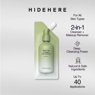 HIDEHERE Green Tea Collagen Gel Cleanser 25ml
