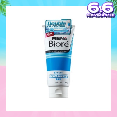 MEN'S BIORE Double Oil Control Facial Wash 130g
