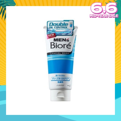 MEN'S BIORE Double Oil Control Facial Wash 130g
