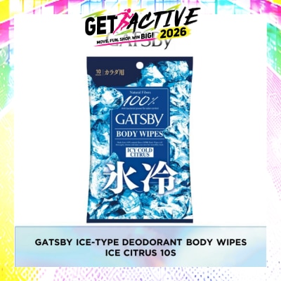 GATSBY - Ice-Type Deodorant Paper Sheet Cool Citrus 10s image
