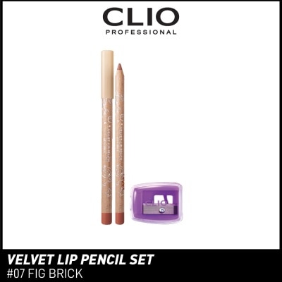 CLIO - Velvet Lip Pencil Set 07 Fig Brick 1.45g