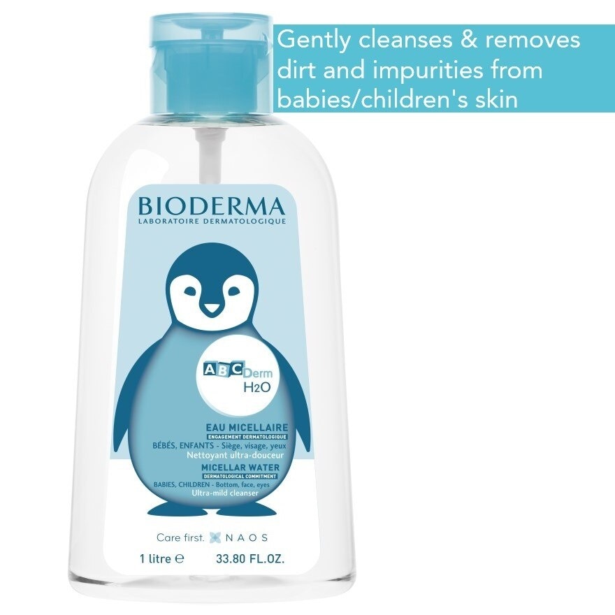 ABCDerm H2O Ultra-Gentle Non-Rinse Micellar Water (Babies and Children's Skin) 1L