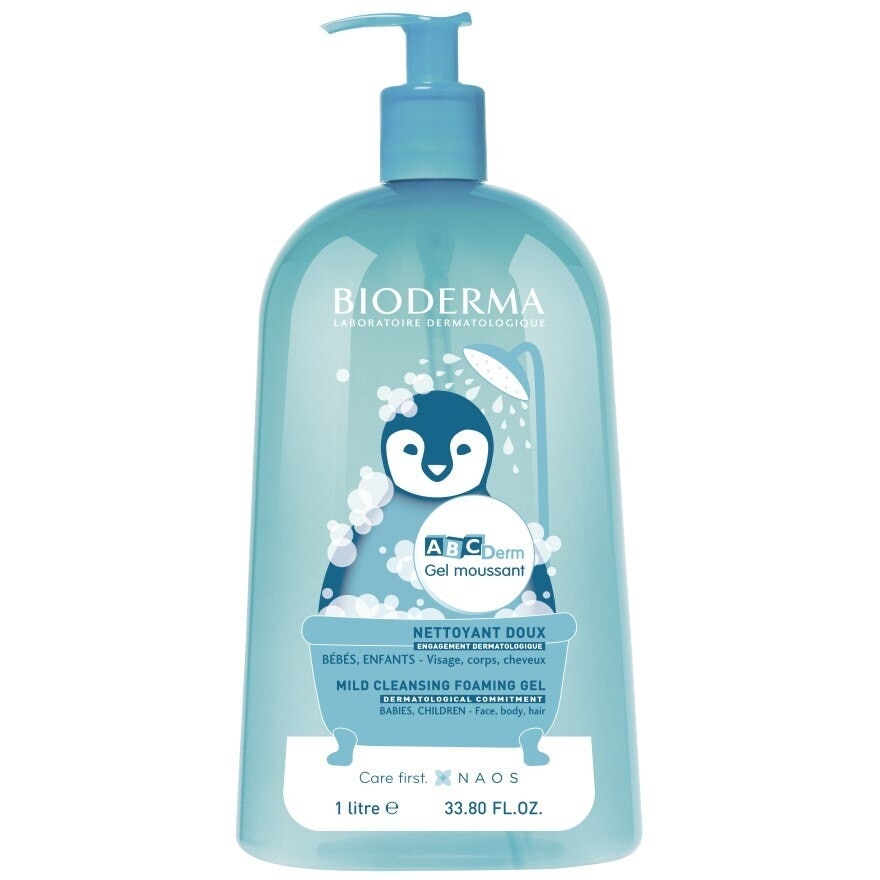 ABCDerm Gel Moussant Ultra-Gentle Soap-Free Face and Body Cleansing Gel (Babies and Children's Skin) 1L