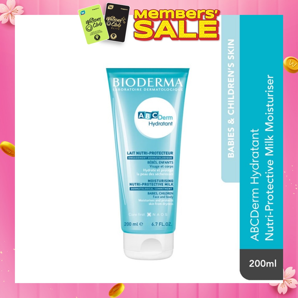 ABCDerm Hydratant Nutri-Protective Face and Body Moisturiser (Babies and Children's Skin) 200ml