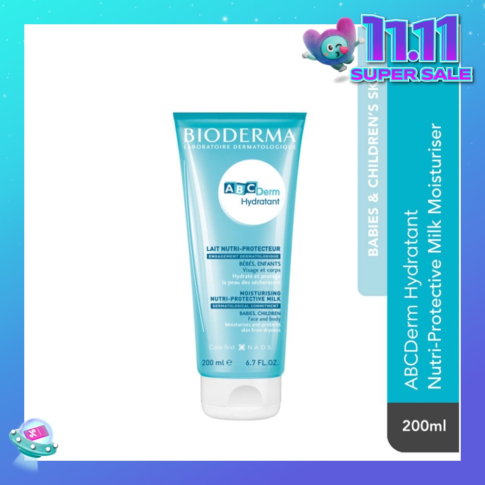 ABCDerm Hydratant Nutri-Protective Face and Body Moisturiser (Babies and Children's Skin) 200ml