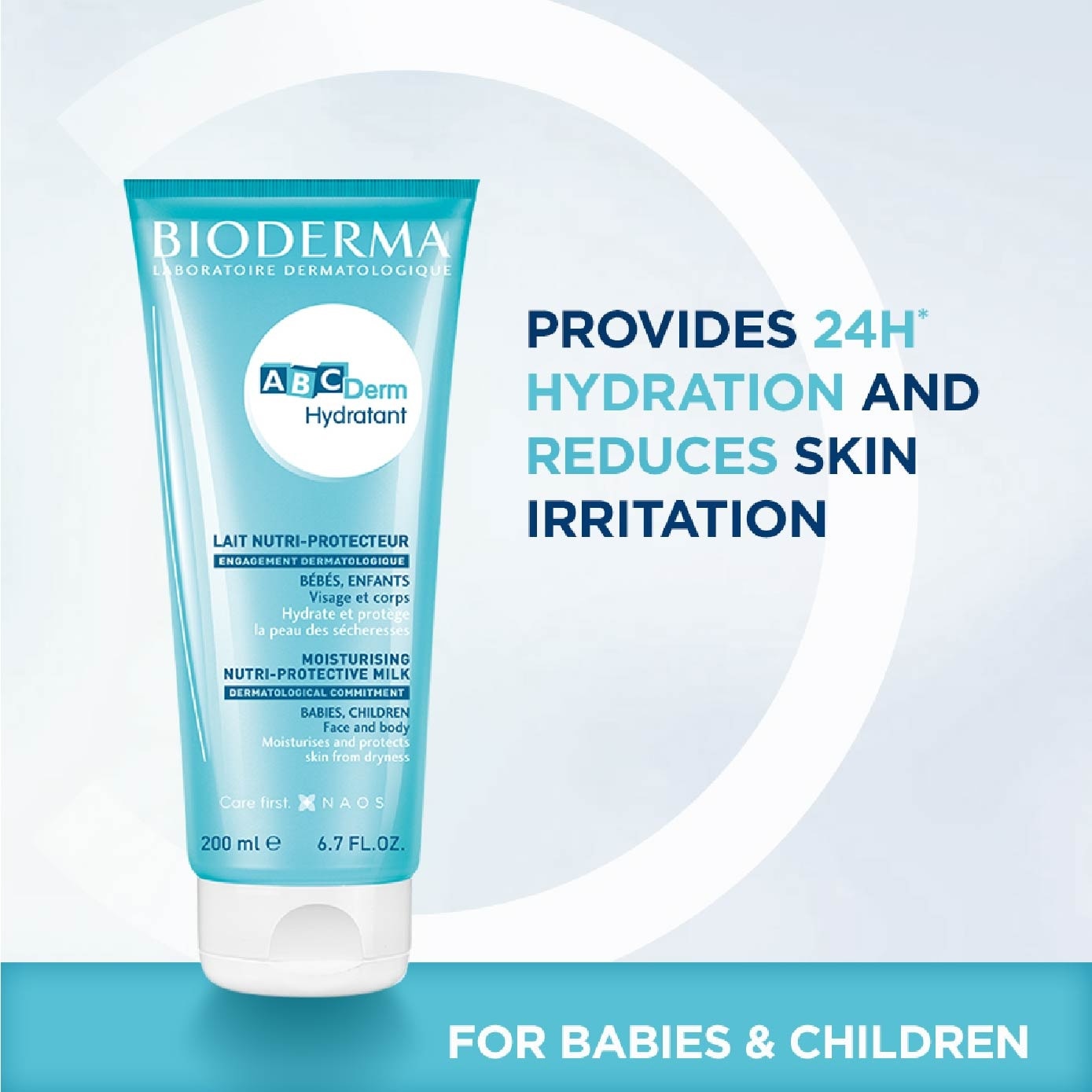 ABCDERM Hydratant Nutri-Protective Face and Body Moisturiser (Babies and Children's Skin) 200ml image