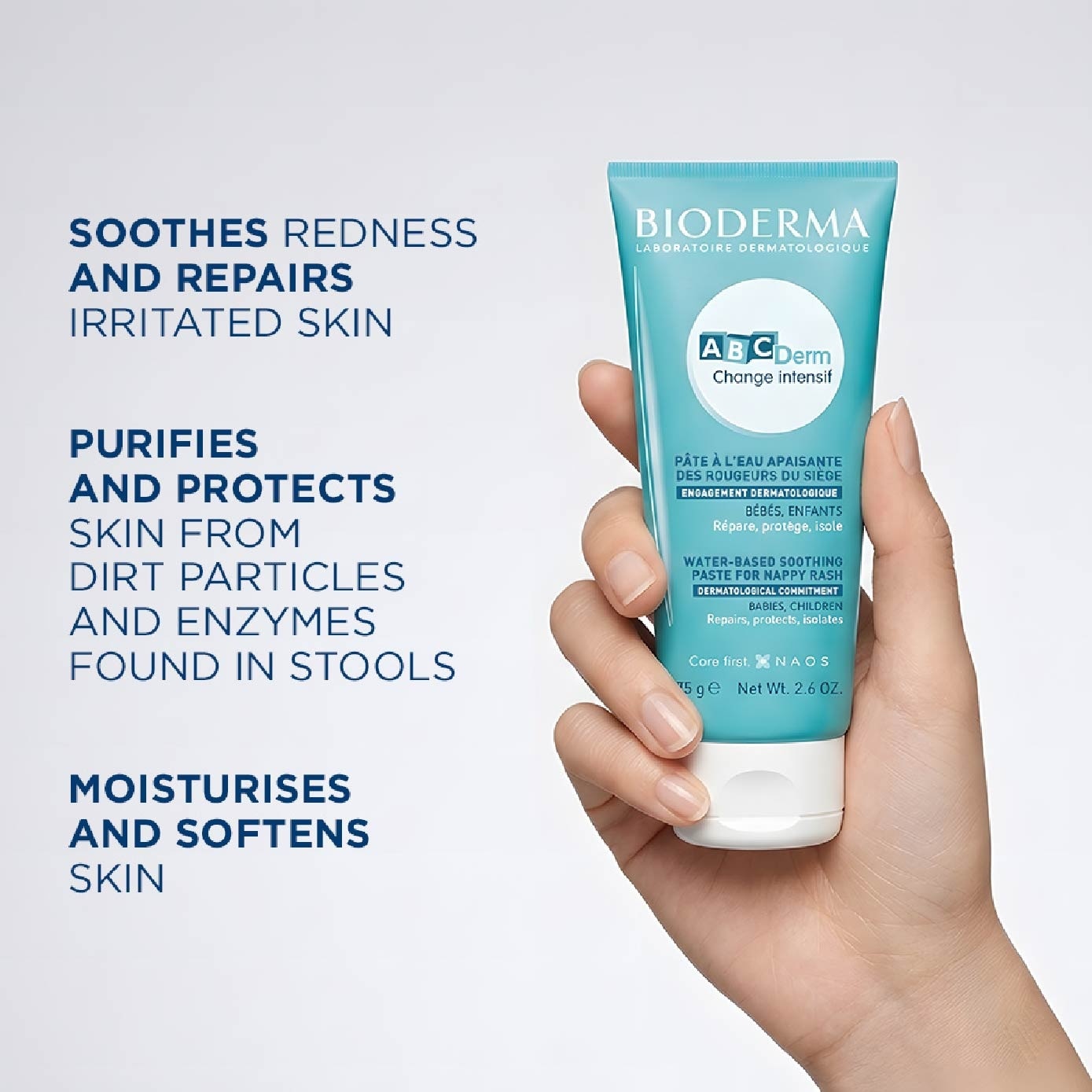 ABCDERM Change Intensif Nappy Rash Treatment Moisturiser (Babies and Children's Skin) 75g (Expiry: Jun`2027) image