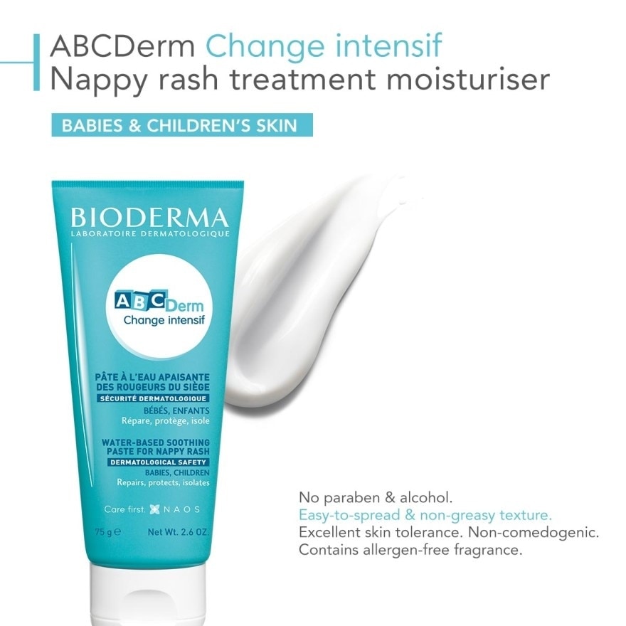 ABCDerm Change Intensif Nappy Rash Treatment Moisturiser (Babies and Children's Skin) 75g