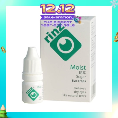 RINZ Moist Eye Drops (Lubricates and Moisturises Dry and Tired Eyes) 5ml