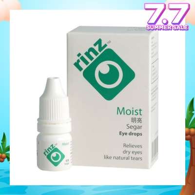 RINZ Moist Eye Drops (Lubricates and Moisturises Dry and Tired Eyes) 5ml