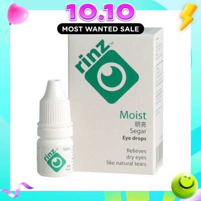 RINZ Moist Eye Drops (Lubricates and Moisturises Dry and Tired Eyes) 5ml image