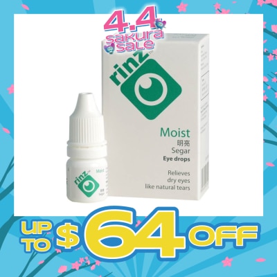 RINZ - Moist Eye Drops (Lubricates and Moisturises Dry and Tired Eyes) 5ml