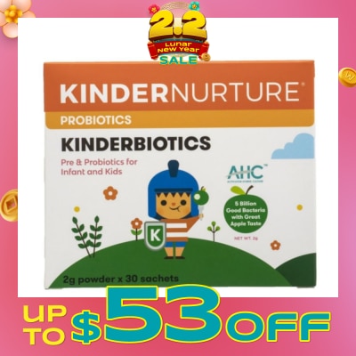 KINDERNURTURE Kinderbiotics Probiotics 30 sachets x 2g (Expiry: Sep`2026)