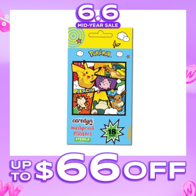 CAREDYN - Pokemon Washproof Plasters Sterile Sheets 18s