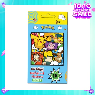 CAREDYN Pokemon Washproof Plasters Sterile Sheets 18s