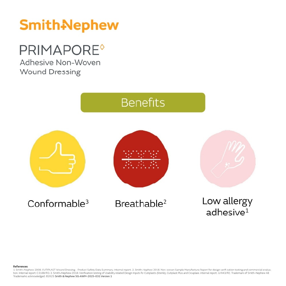 Primapore Cuts, Grazes And Stitches Dressings 10cm x 8cm 3s