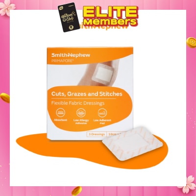 SMITH & NEPHEW Primapore Cuts, Grazes And Stitches Dressings 10cm x 8cm 3s