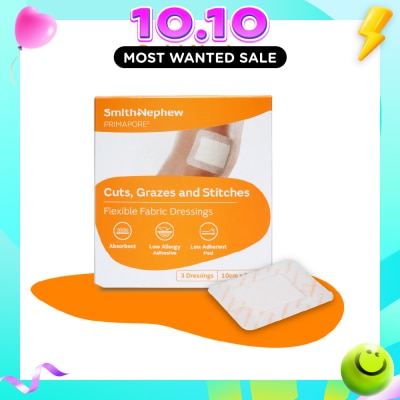 SMITH & NEPHEW Primapore Cuts, Grazes And Stitches Dressings 10cm x 8cm 3s image
