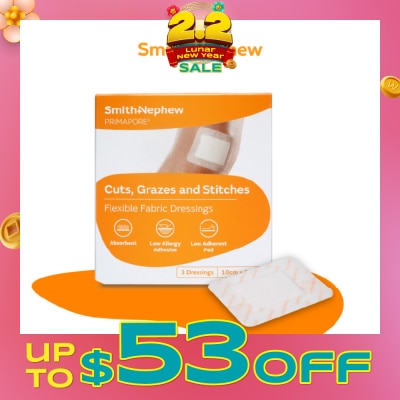 SMITH & NEPHEW Primapore Cuts, Grazes And Stitches Dressings 10cm x 8cm 3s