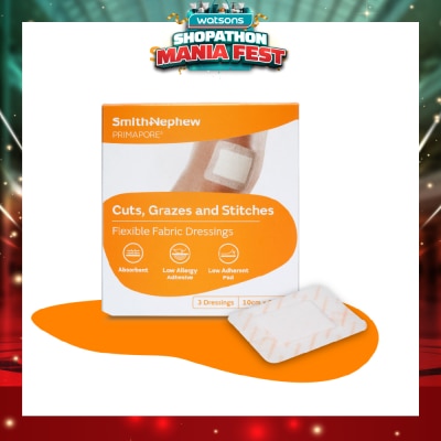 SMITH & NEPHEW - Primapore Cuts, Grazes And Stitches Dressings 10cm x 8cm 3s