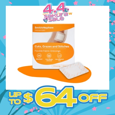 SMITH & NEPHEW - Primapore Cuts, Grazes And Stitches Dressings 10cm x 8cm 3s