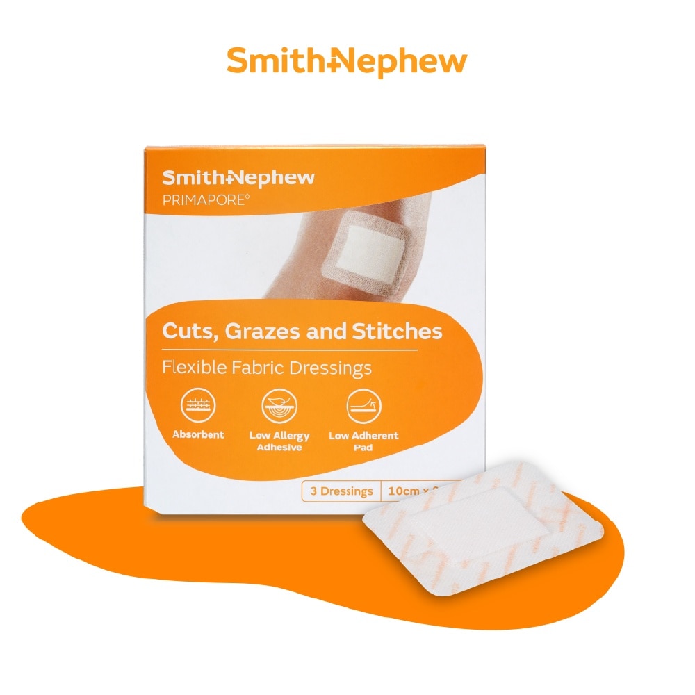 Primapore Cuts, Grazes And Stitches Dressings 10cm x 8cm 3s