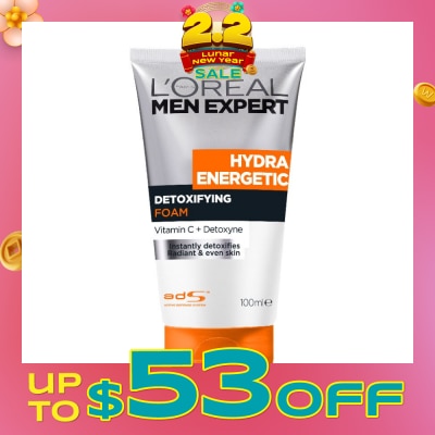 L'OREAL PARIS MEN EXPERT Men Expert Hydra Energetic Detoxifying Cleansing Foam 100ml