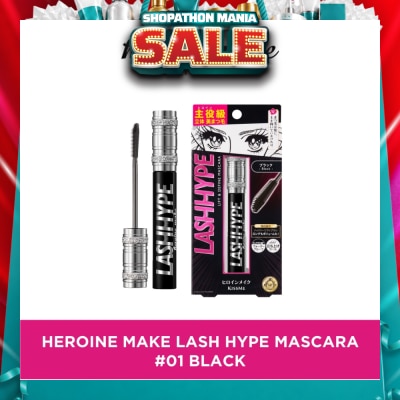 HEROINE MAKE - Lash Hype Waterproof Mascara 01 Black 8g