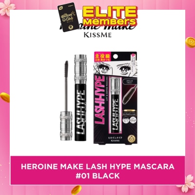 HEROINE MAKE Lash Hype Waterproof Mascara 01 Black 8g