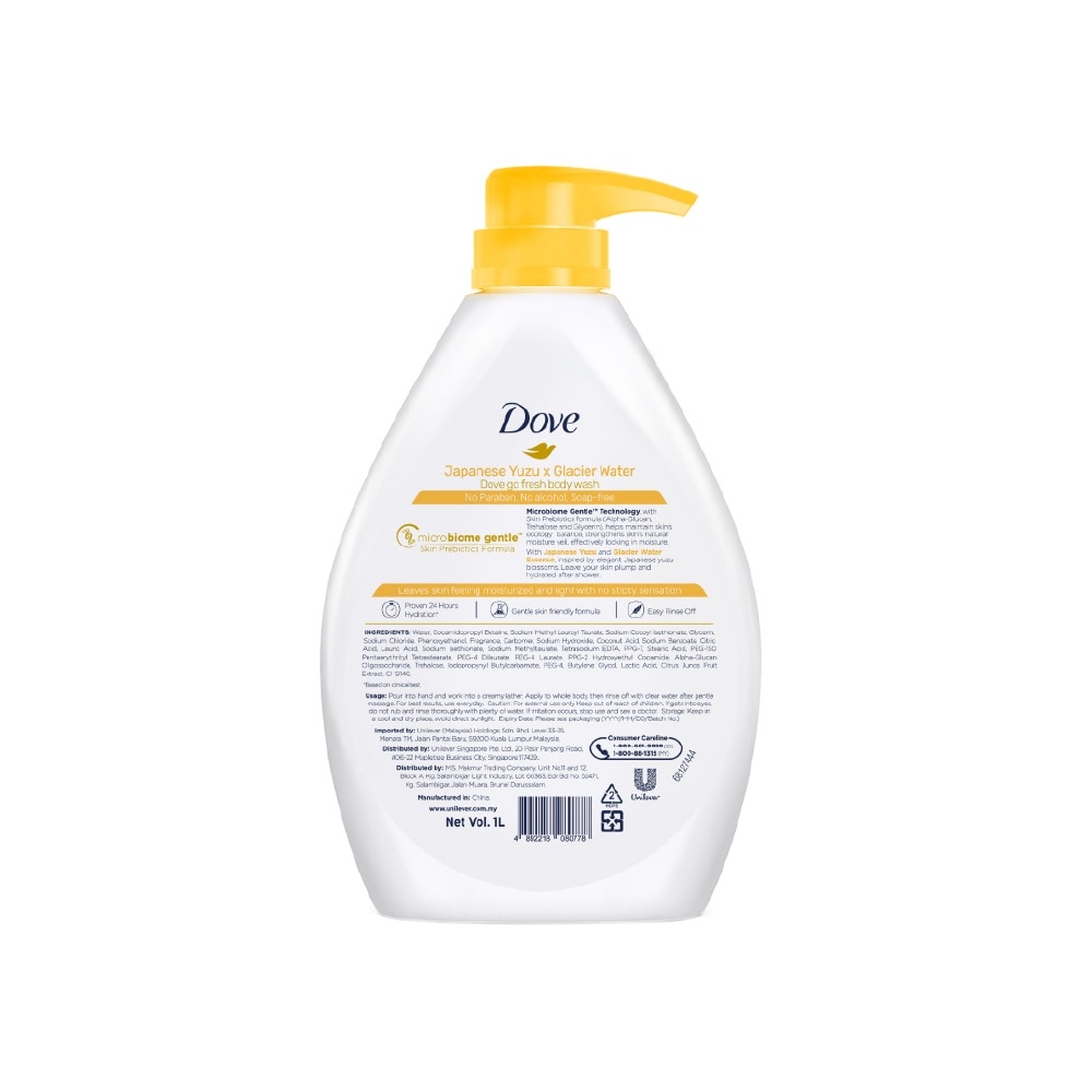 Dove Go Fresh Bodywash Japanese Yuzu x Glacier Water 1L