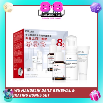 DR. WU - Mandelik Daily Renewal & Hydrating Bonus Set 1s