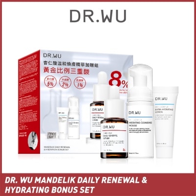 DR. WU Mandelik Daily Renewal & Hydrating Bonus Set 1s