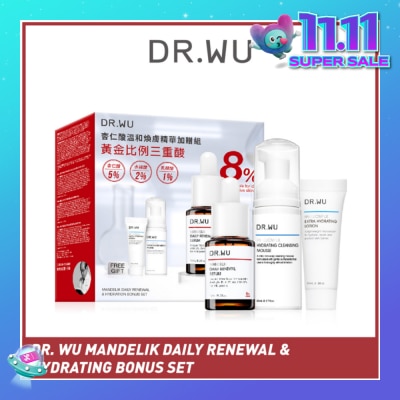 DR. WU Mandelik Daily Renewal & Hydrating Bonus Set 1s
