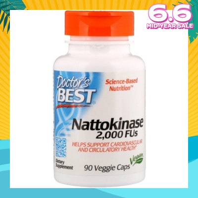 DOCTOR'S BEST Nattokinase 2000 FU (90 Veggie Capsule)