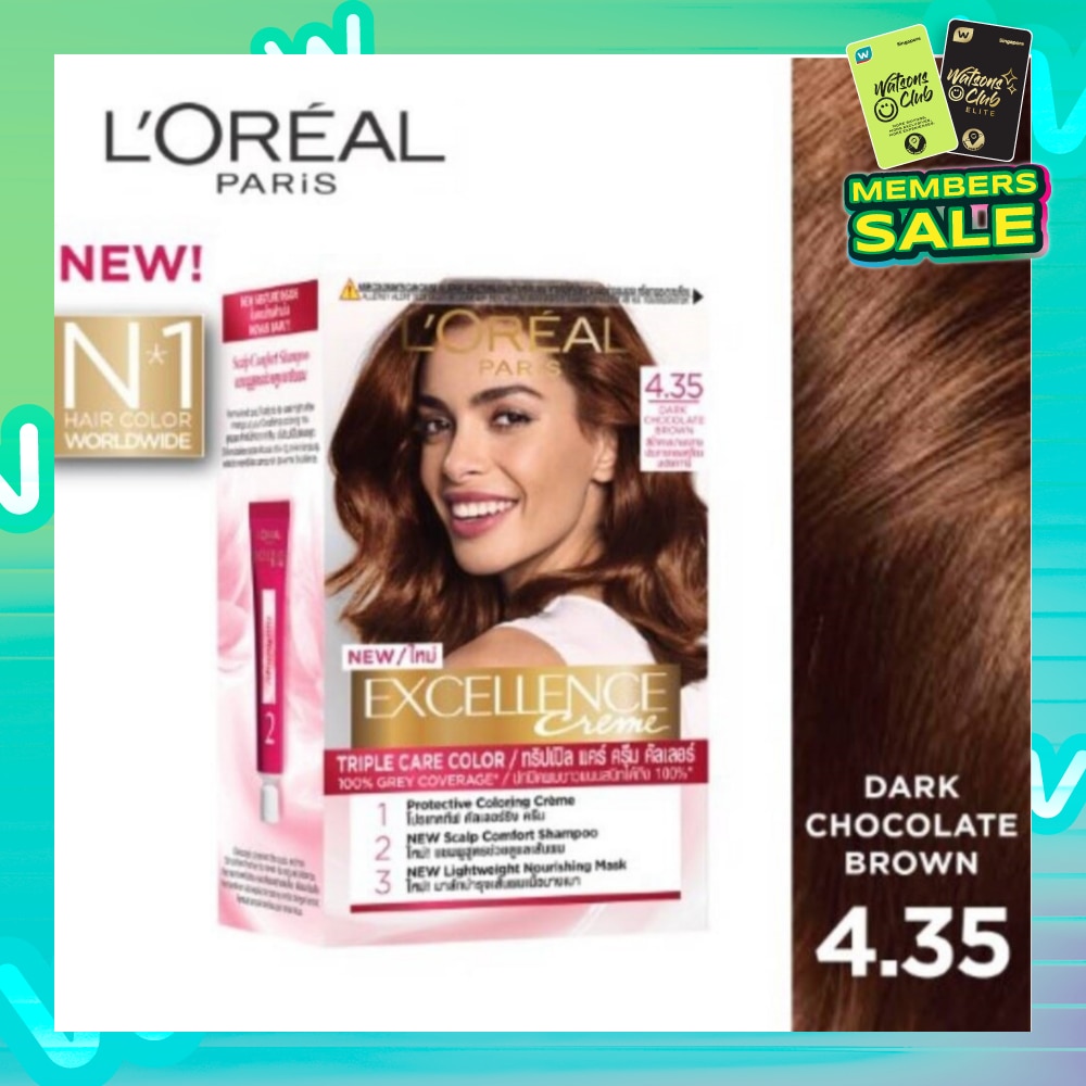 L'OREAL PARIS EXCELLENCE Excellence Crème Dark Chocolate Brown #4.35