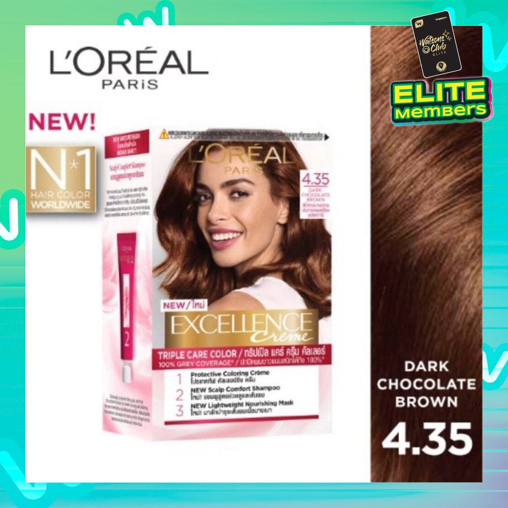 L'OREAL PARIS EXCELLENCE Excellence Crème Dark Chocolate Brown #4.35
