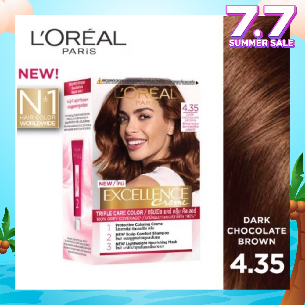 L'OREAL PARIS EXCELLENCE Excellence Crème Dark Chocolate Brown #4.35