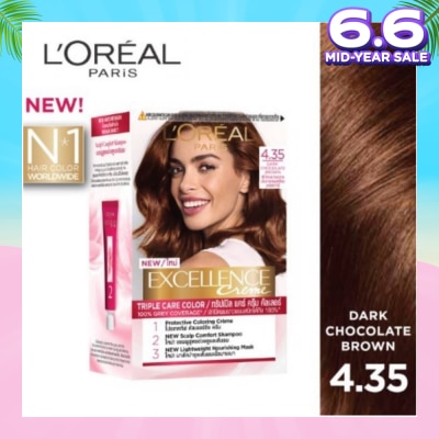 L'OREAL PARIS EXCELLENCE Excellence Crème Dark Chocolate Brown #4.35