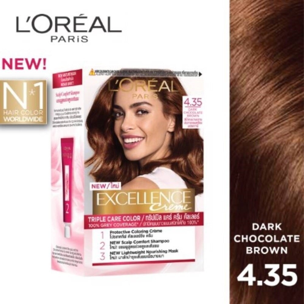 L'OREAL PARIS EXCELLENCE Excellence Crème Dark Chocolate Brown #4.35