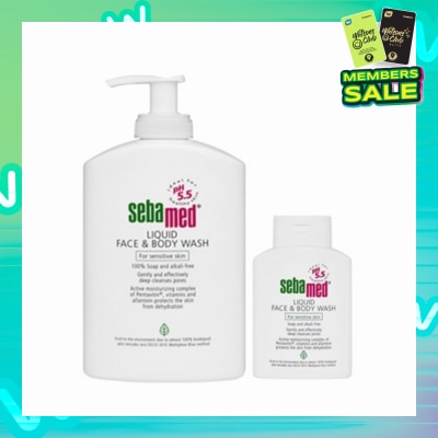 SEBAMED Liquid Face & Body Wash 1L+200ml