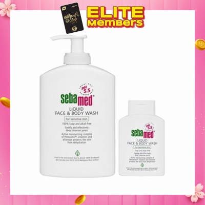 SEBAMED Liquid Face & Body Wash 1L+200ml