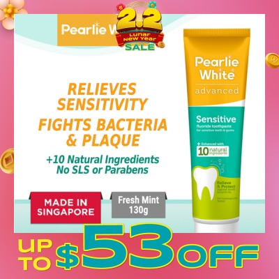 PEARLIE WHITE® Advanced Sensitive Fluoride Toothpaste 130g