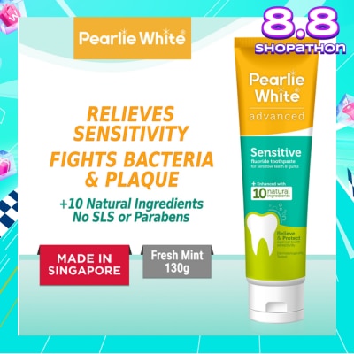 PEARLIE WHITE® Advanced Sensitive Fluoride Toothpaste 130g