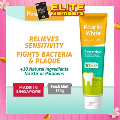 PEARLIE WHITE® Advanced Sensitive Fluoride Toothpaste 130g